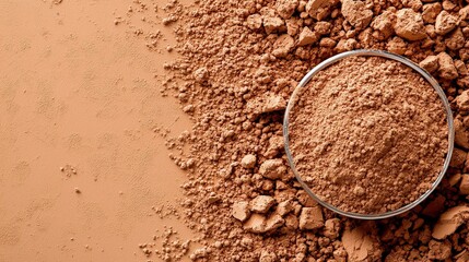 Fine Cocoa Powder Texture with Subtle Background for Culinary Use