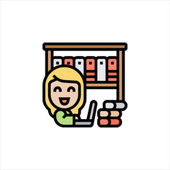 cartoon illustration of a man holding a key