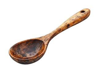 Wooden spoon carving process artisan workshop creative craft isolated on transparent background