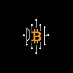 Obraz premium A modern, striking digital representation of the Bitcoin cryptocurrency, designed to symbolize the essence of decentralized digital currency and the future of finance.