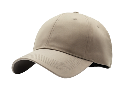 Casual event beige cap product isolated on transparent background