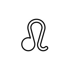 Leo Zodiac Sign Symbol in Minimalist Style  