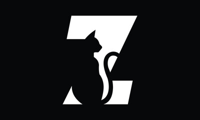 Cat and added letter Z logo design for your business