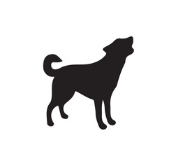 dog silhouette vector