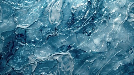 Obraz premium Abstract fluid art design in blue and white