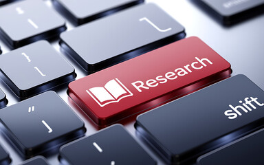 Fototapeta premium Close-Up of Computer Keyboard Featuring Bold Red 