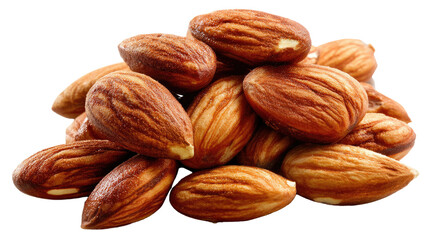 Almonds in Heap: A close-up shot captures the texture and natural beauty of a collection of raw almonds, presenting a wholesome and nutritious snack.