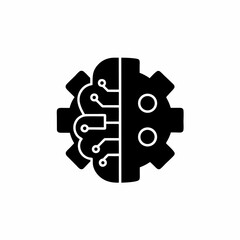 Fototapeta premium creative details Machine learning icon Vector Illustration