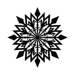 winter themed decor mandala vector art silhouette