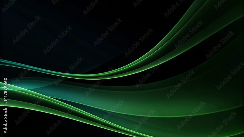 Poster green abstract digital wave for backgrounds and presentations, abstract blue wave background, presen