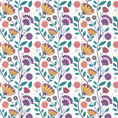 Colorful floral beautiful mandala seamless vector pattern background design