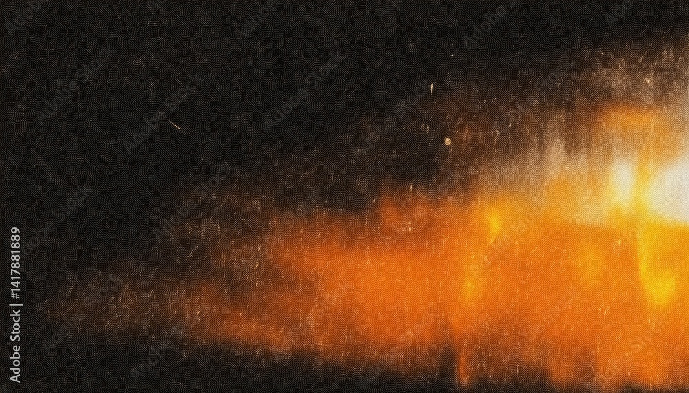 Poster abstract fiery explosion in deep space with glowing dust particles and light burst, perfect for sci-