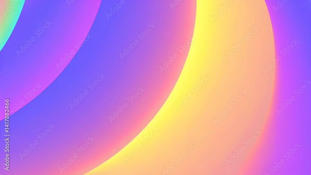 Poster Modern colorful blue and green abstract soft 3D flow shapes. Liquid wave gradient background, dynamic vibrant fluid motion design, creative smooth texture, digital art for modern visual aesthetics