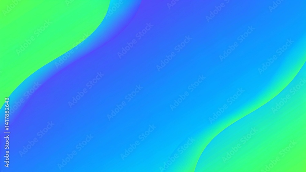 Poster modern colorful blue and green abstract soft 3d flow shapes. liquid wave gradient background, dynami