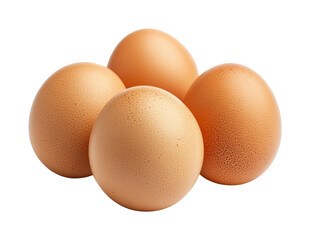 Fresh brown eggs kitchen food bright isolated on transparent background