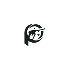 Shooting sport vector logo template design