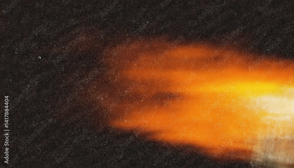 Poster abstract fiery explosion in deep space with glowing dust particles and light burst, perfect for sci-fi background, album covers, or digital art texture

