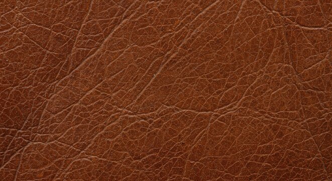 Rich brown leather texture background showcasing intricate patterns