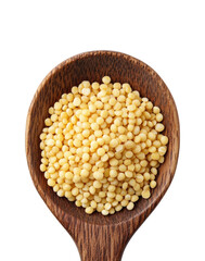 Cooking with millet grains kitchen ingredient bright isolated on transparent background