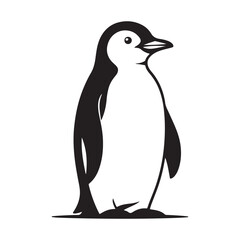 Penguin icon vector. Minimalist Penguin Silhouette. Vector illustration eps 10