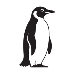 Penguin icon vector. Minimalist Penguin Silhouette. Vector illustration eps 10