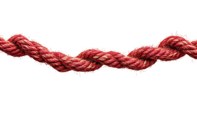 Tensioned rope twisting action setup high-detail isolated on transparent background