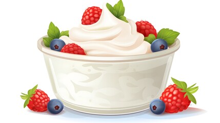 Carton Yogurt Cartoon Vector Illustration for Packaging Design and Advertisement
