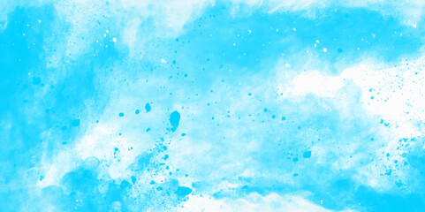  Vivid textured aquarelle painted art design background. Sky clouds landscape light background. Aquarelle painted textured canvas design, abstract blue watercolor splash background, texture of .