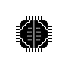 Obraz premium creative details Microchip icon Vector Illustration