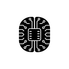 creative details Microchip icon Vector Illustration