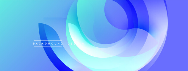 Abstract fluid shapes, blue gradients create dynamic composition. Modern design element for backgrounds, presentations. Smooth transitions, vibrant colors.