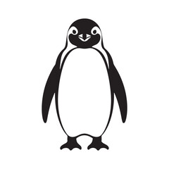 Penguin icon vector. Minimalist Penguin Silhouette. Vector illustration eps 10