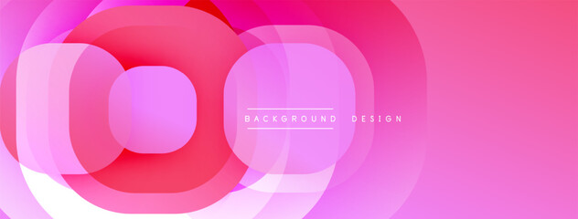 Abstract pink design. Overlapping circles create modern, vibrant background. Smooth gradients, minimalist aesthetic.