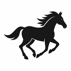 Obraz premium horse silhouette isolated on white