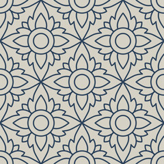 Neutral Elegant Floral Geometric Seamless Pattern Background for Fabric Print Wallpaper Textile Stationery Packaging Branding and Surface Design Projects