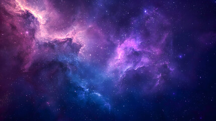 Fototapeta premium Dark Deep Space Nebula Background with Rich Purple and Blue Hues