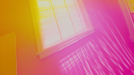 Abstract Yellow Pink and Purple Light Interior Design