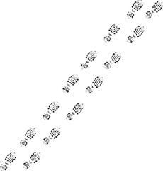 shoe traces footsteps trace trail vector © wanda