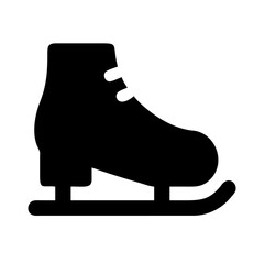 Ice Skate Boot with Blade Icon Design