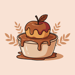 Delicious Caramel Apple Treat Illustration