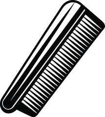 Barber comb silhouette icon, Afro pick vector design, Hair styling tool outline, Comb and pick illustration, Black comb icon  