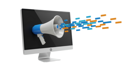 Isolated Computer Screen Broadcasting Through a Megaphone