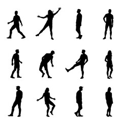 silhouettes of people