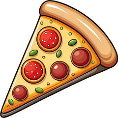 pizza on a white background