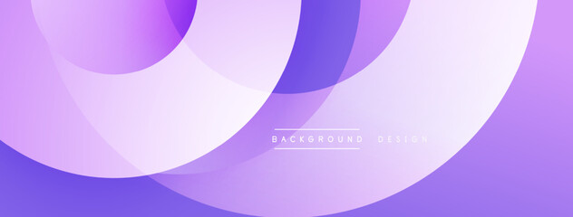 Abstract purple layers create flowing shapes. Soft gradients offer modern visual appeal, ideal for backgrounds.