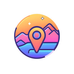 Obraz premium Map Location Pin Symbol or icon for Navigation