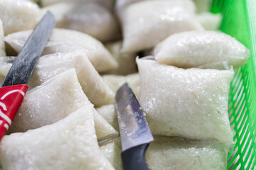 Sticky Rice in Plastic Bags Ready for Sale
