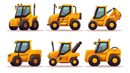 Professional Vector Illustration of Automobile, Building, and Construction Machinery for Design Projects