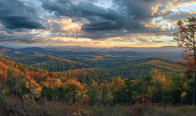 Stunning autumn landscape showcasing carbon offsetting solutions appalachian mountains nature photography scenic view environmental awareness