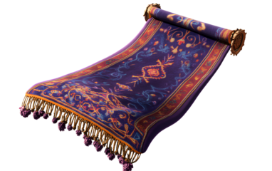  A flying carpet from the Aladdin movie, transparent background, PNG
